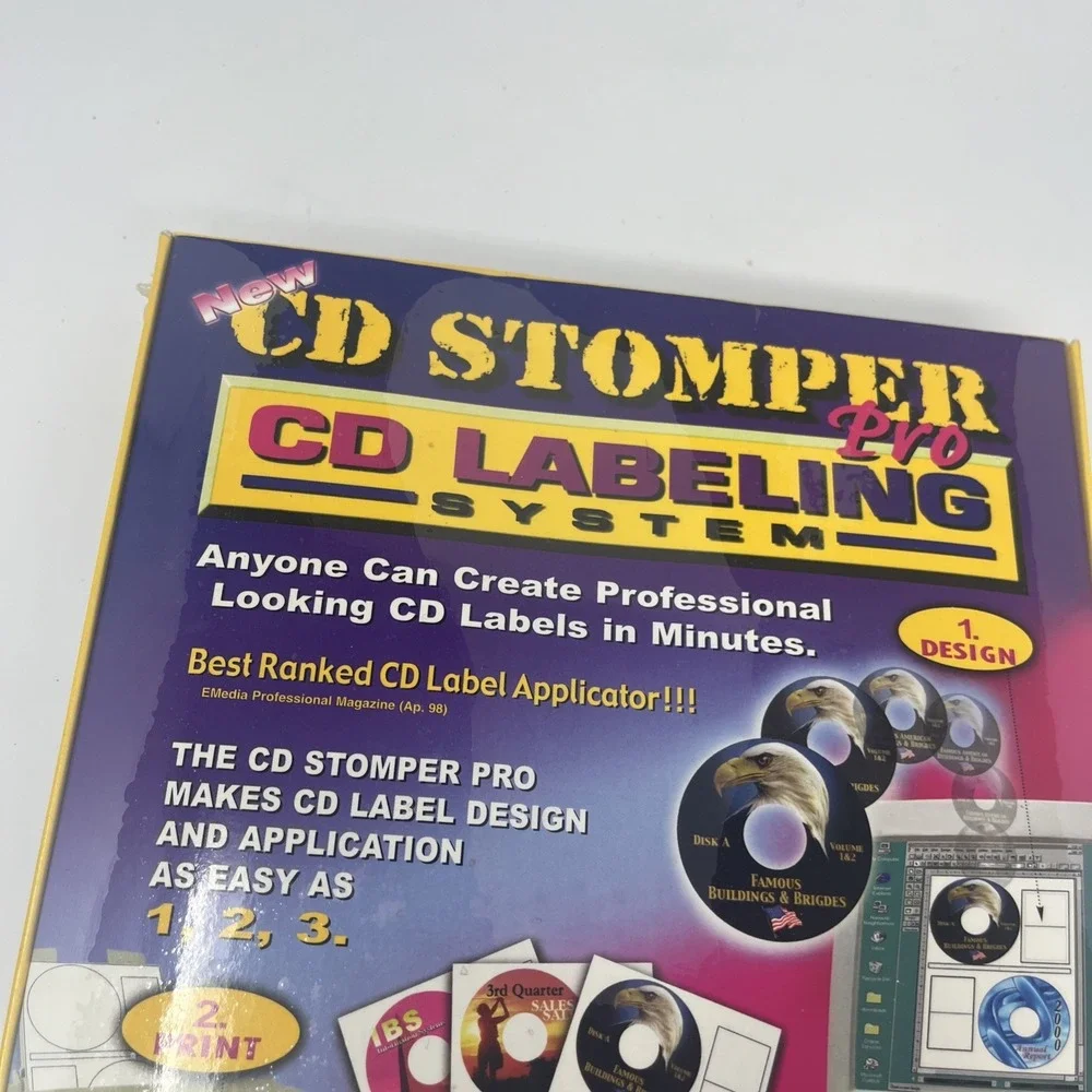CD Stomper Pro CD DVD Labeling System 1999 New Sealed